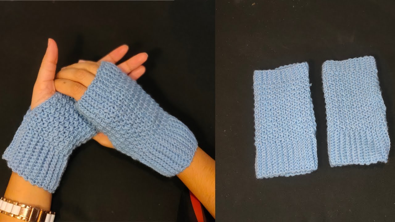 Crochet fingerless gloves How to crochet fingerless gloves tutorial