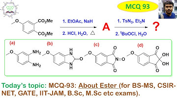 MCQ-93: About Reaction of Ester: For BS-MS, CSIR-NET, GATE, IIT-JAM, B.Sc, M.Sc etc equivalent exams