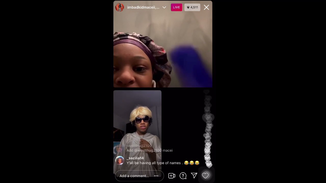 BadkidMacei and BadKidMykel brother on IG Live talking about Macei picking Mykel’s nose (4/18/21)