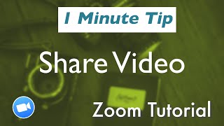 Zoom Tutorial How To Share Video On Zoom