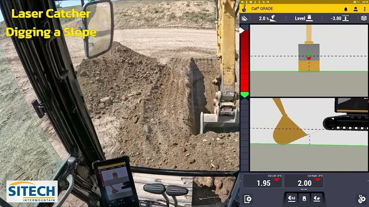 Earthworks Laser Catcher Digging a Slope