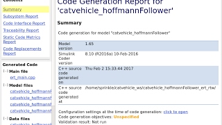 Generating code from an existing ROS Simulink model