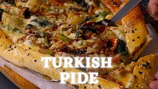 Turkish Pide I Vegetarian Pide I Turkish Pizza I How to make Turkish Pide I FOODEZY