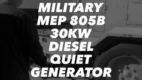 Military MEP 805B 30KW Diesel Quiet Generator Operation