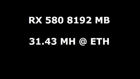 Hive os Setting Radeon RX 580 8192 MB · ETH · 31.43 MH