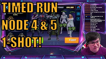 DD4 Timed Run: (GLOBAL) Node 4 & 5 1-SHOT! Marvel Strike Force