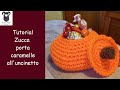 Tutorial zucca porta caramelle all'uncinetto (Halloween crochet pumpkin) 🎃🎃🎃