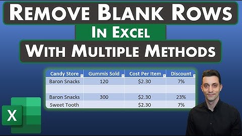 Excel Tips - Remove Blank Rows | 3 Methods Included