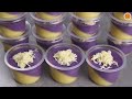 Ube Cheese Jelly Flan | How to Make Leche Gulaman with Ube and Cheese | Mortar and Pastry