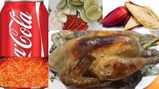 មាន់ដុតកូកាត្រយ៉ូងចេក | roasted chicken with coca cola - ម្ហូបខ្មែរ