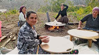 Мы испекли хлеб из 25-килограммового мучного теста ~ Традиционный деревенский хлеб _ Жизнь в деревне