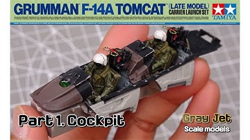 Tamiya 1/48 F-14A CARRIER LAUNCH SET (PART 1. COCKPIT)