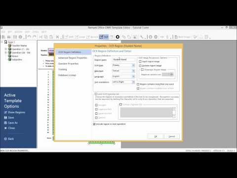 Remark Office OMR Basic OCR Region Creation