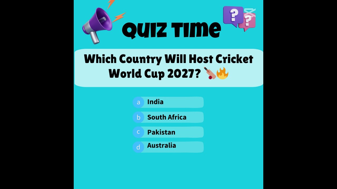 Which Country Will Host Cricket World Cup 2027? 🏏🔥 