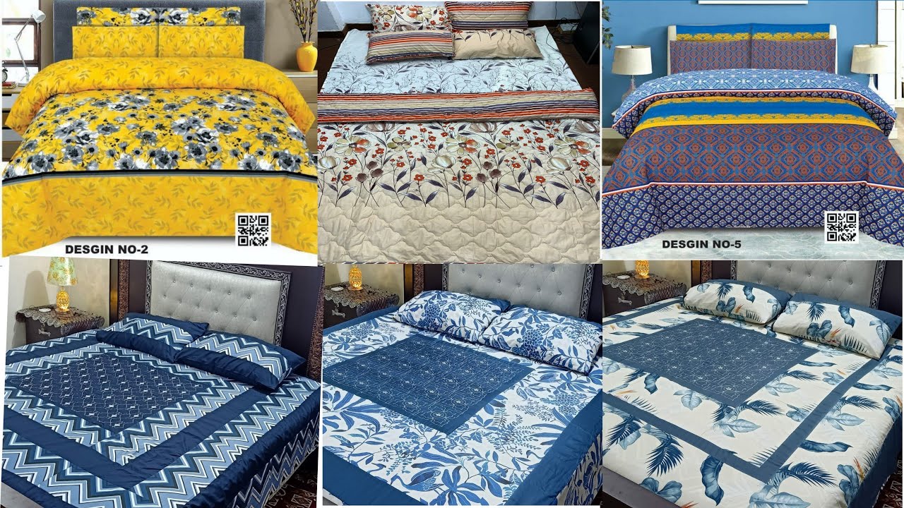 Top Class Embroidered Bed sheet collection/Embroidery pattern for
