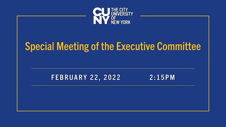 CUNY Board of Trustees Executive Committee Meeting 022222 - DayDayNews