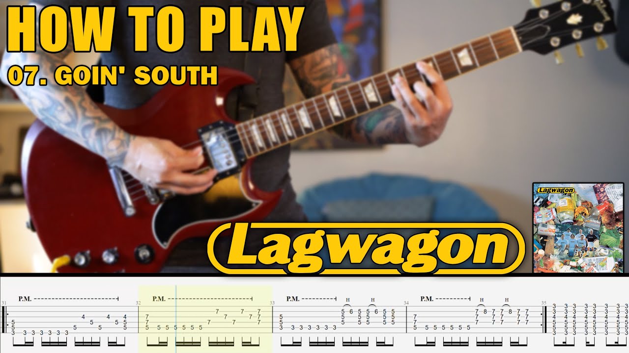 Goin' South LAGWAGON (07. Trashed) Guitar Playthrough With Downloadable Tab YouTube