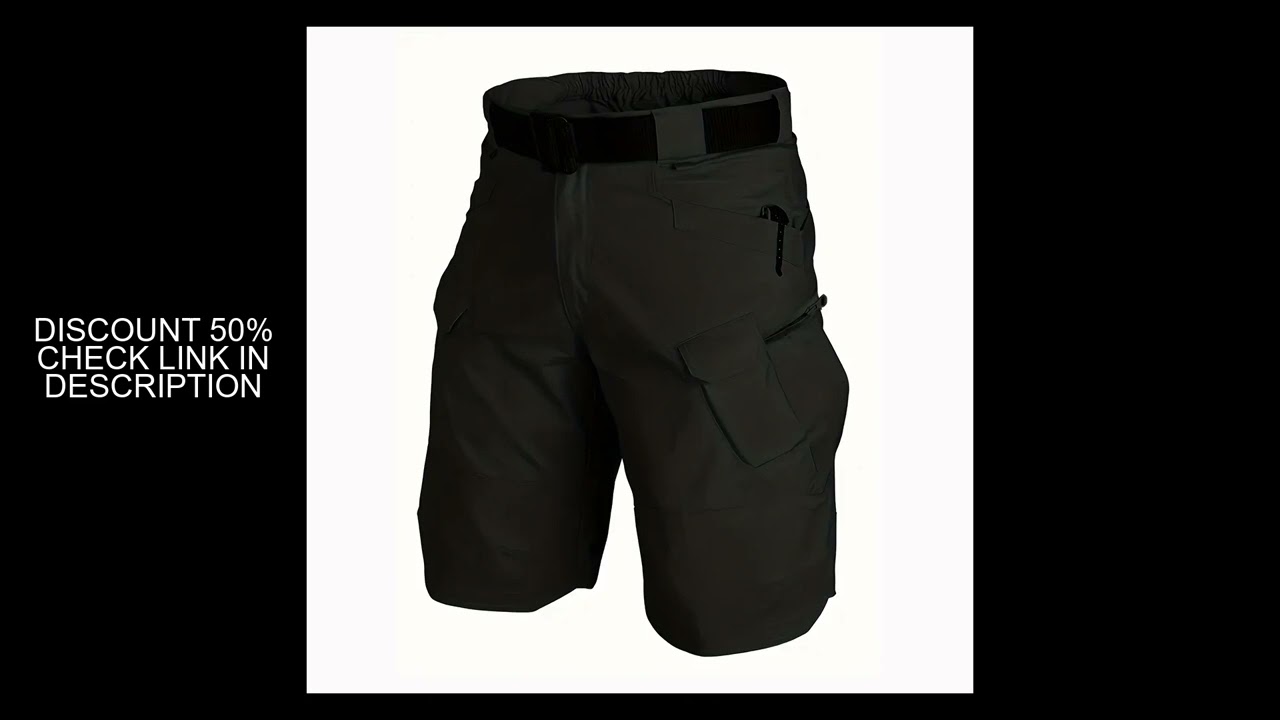 Men's Tactical Cargo Shorts - Water-Resistant, Multi-Pocket Design  for Hiking, Trekking & Outdoor A