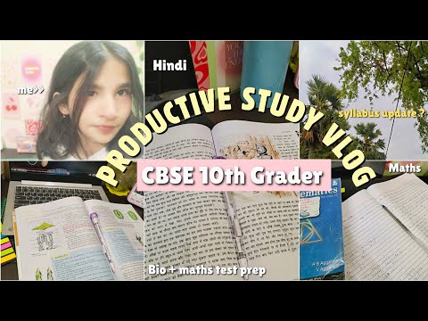 CBSE 10th Grader PRODUCTIVE STUDY VLOG🖇️|| Evening Study Vlog ✨||