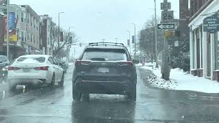 [4K] Lewiston & Auburn under Snow Falling, Lewiston, Maine