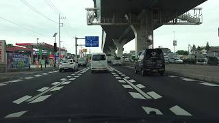 4K　さいたま名古屋・関ヶ原　無料道路最速ルート　熊谷経由その1・埼玉県さいたま市→上尾市→桶川市　国道17号