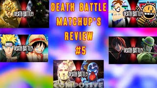 Death battle matchups Review 5! #deathbattle #fnaf #naruto #dc #deathnote #dogman 