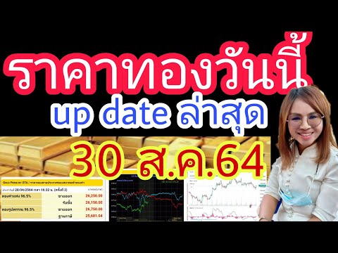 ราคาทองวันนี้ 30 ส.ค 64ราคาทองวันนี้ล่าสุด ราคาทองคำ ราคาทองรูปพรรณวันนี้ ราคาทองแท่งราคาฮั่วเซ่งเฮง