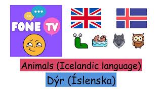 Animals Icelandic Language En-Is