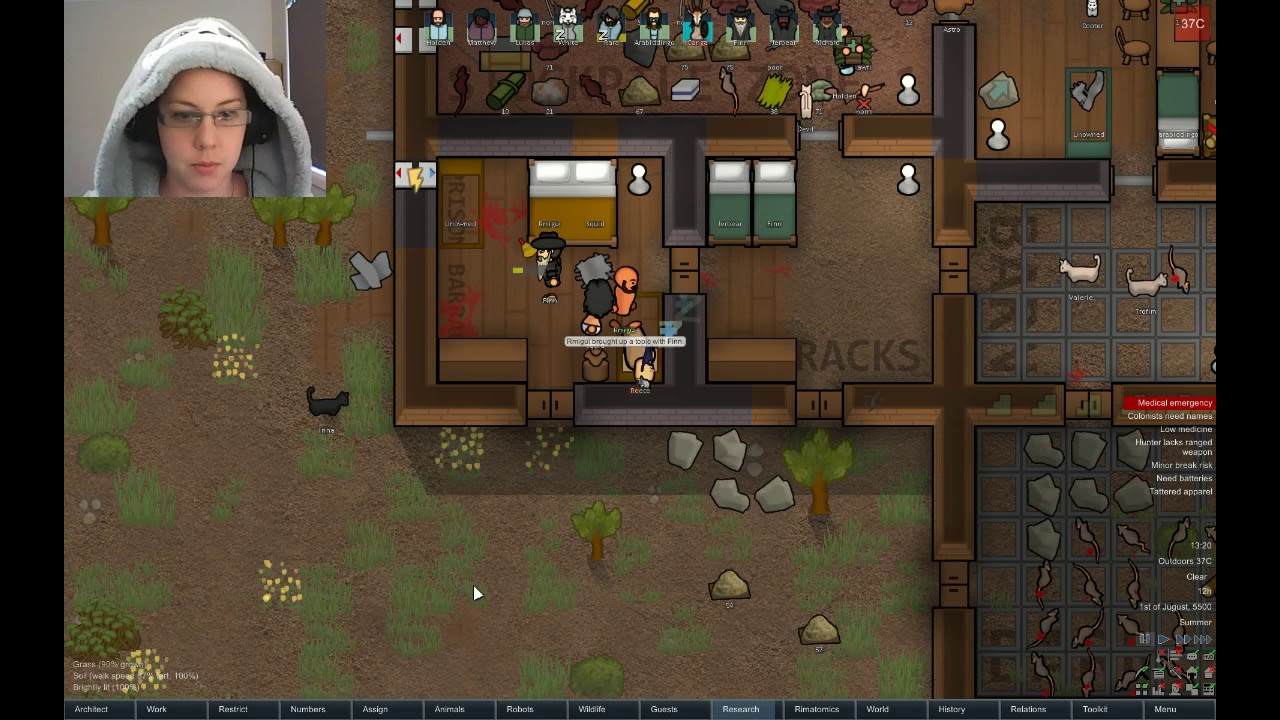 RimWorld with TwitchToolKit and other Mods for bonus fun! pt. 1