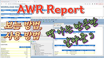 AWR Report 보는방법, 사용방법 등등 이것저것 설명