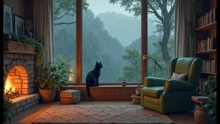 Paris Fireplace Lofi 🔥 Warm Cozy Room Overlooking the Eiffel Tower