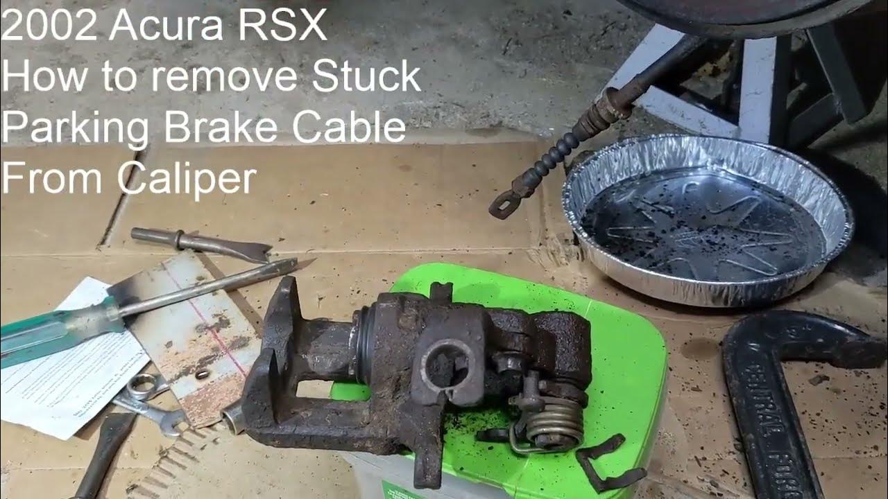 2002 Acura RSX Remove Parking Brake Cable from Caliper Bracket YouTube