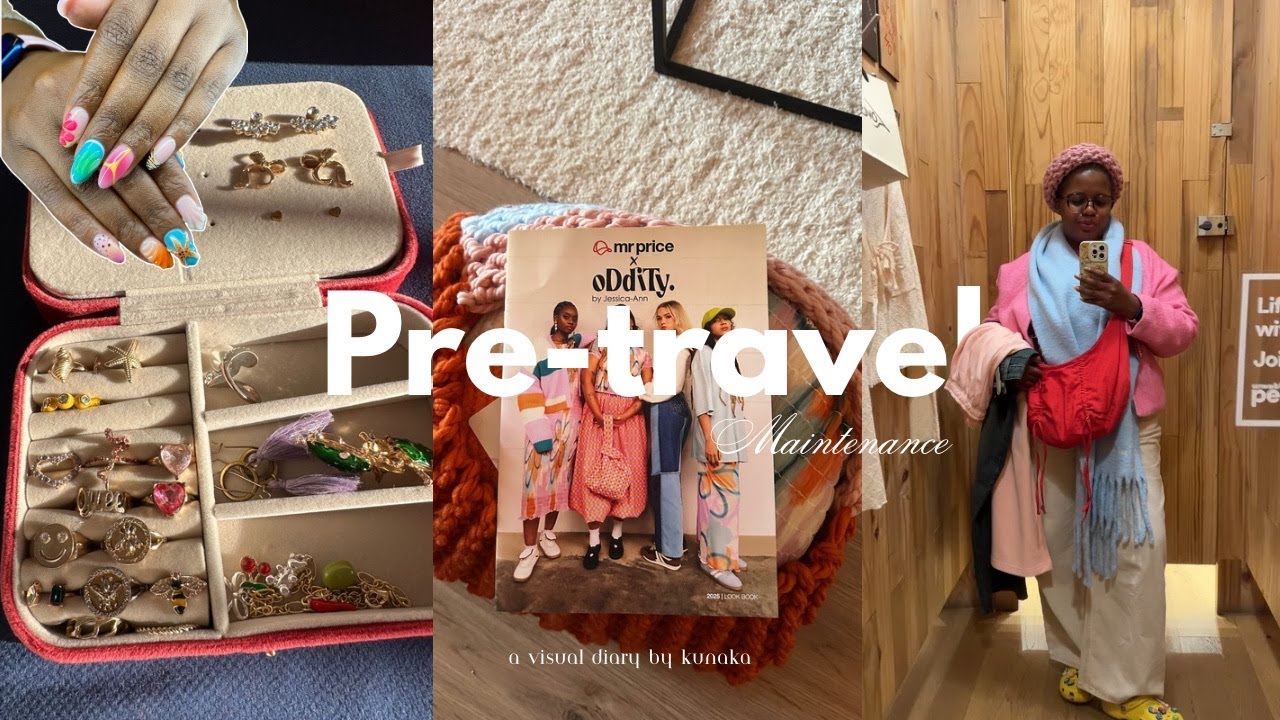 Pre-Travel Maintenance | holiday nail set , colourful lashes & pre-travel admin