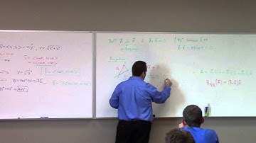 Multivariate Calculus: Lecture 2 part 2: projections and dot products