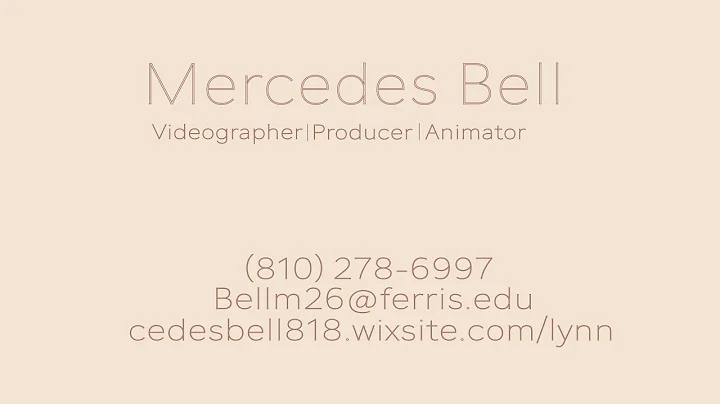 Mercedes Bell - Demoreel - 2022