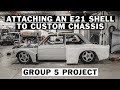 Attaching an E21 shell to our custom chassis - Group 5 Project EP5