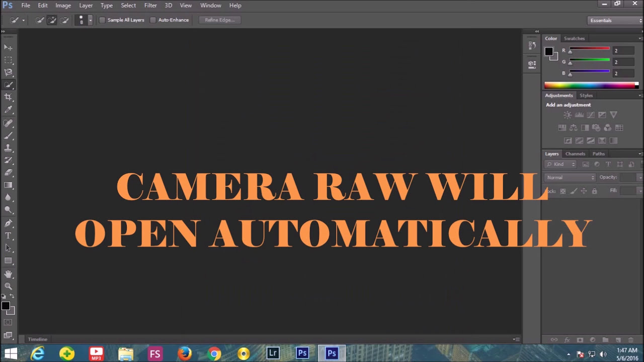 how to open camera raw in photoshop cs6