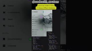 Glass Effect Sidebar | Navbar | Responsive | HTML, CSS, JavaScript
