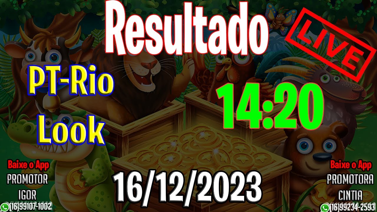 Resultado do jogo do bicho das 14 horas de hoje 16-12-2023