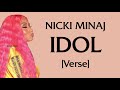 Nicki minaj bts  idol verse  lyrics whats good korea boss for my whole career face top tier