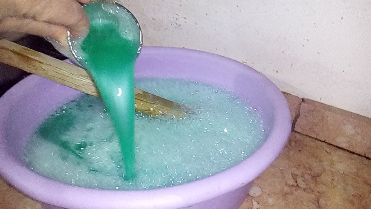 عملت 3 لتر صابون سائل للمواعين  من 50 جرام  من بواقى صابون بجودة عالية