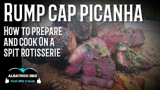 Rump Cap Picanha On The Spit Rotisserie Served With A Chimichurri - Delicious