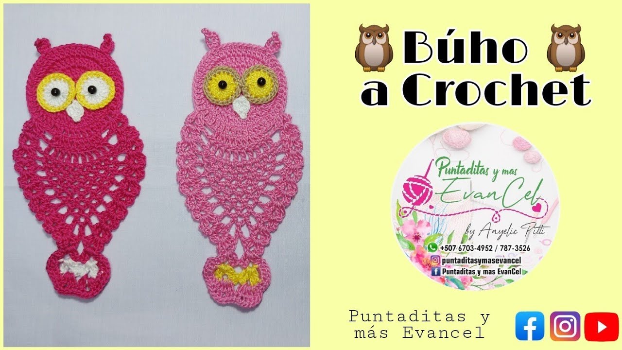 COMO HACER UN BÚHO 🦉 A CROCHET,  SUPER FÁCIL PARA DIESTROS #PUNTADITASYMASEVANCEL #CROCHET #FACIL