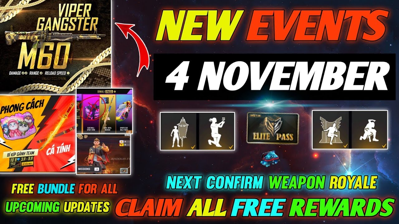FREE FIRE NEW EVENT | 4 NOVEMBER NEW EVENT | FREE FIRE NEW UPDATE | FF NEW EVENT