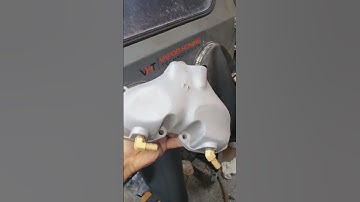 Vapor honing a Factory pipe manifold #brap #pwc #jetski #racing #engine #blasting #vaporhoning