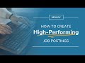 How to Write High Performing Job Descriptions