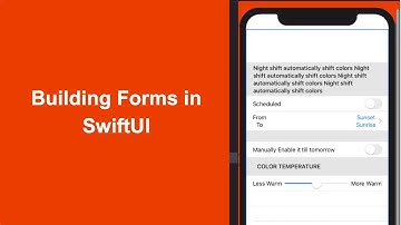 Building Forms in SwiftUI