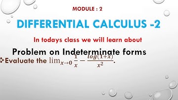 Evaluate || lim_(x→0)⁡[1/x-(log(1+x))/x^2 ].