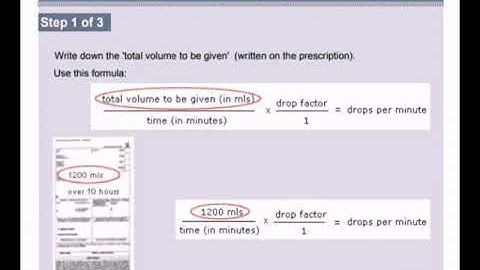 Calculating IV rates drops per minute /Drug calculations