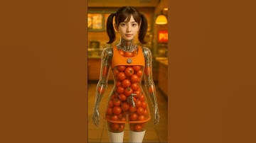 Squid Game Ai Ketchup Dispenser Robot ASMR #robot #humanoid #squidgame #futuristic #humanoid